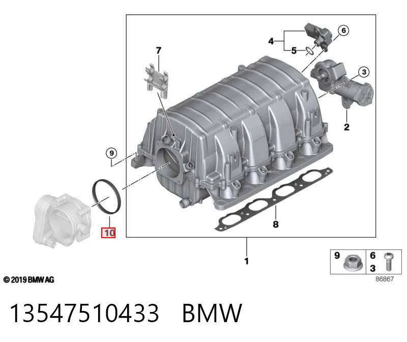  Прокладка дросельної заслінки BMW 7 