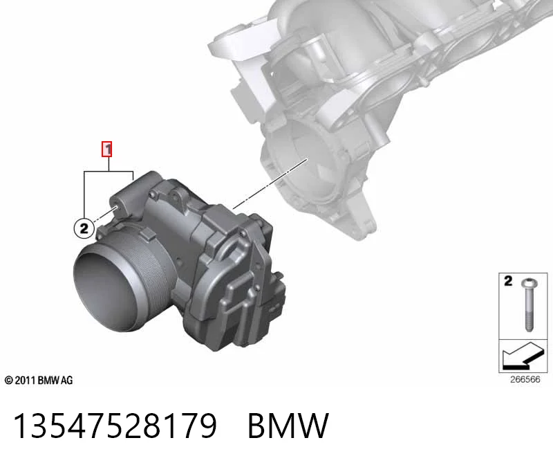 13547528179 BMW Дросільна заслінка в зборі