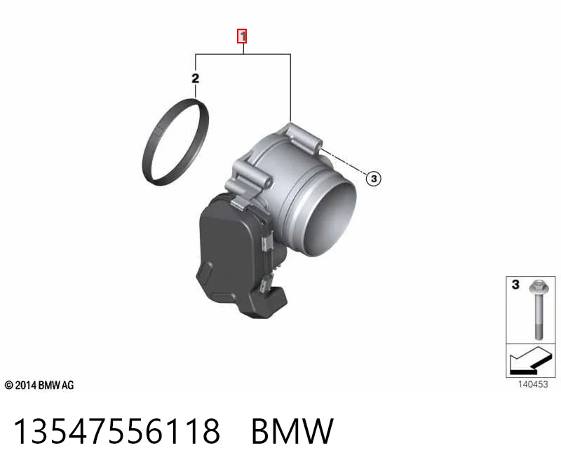 13547556118 BMW Дросільна заслінка в зборі