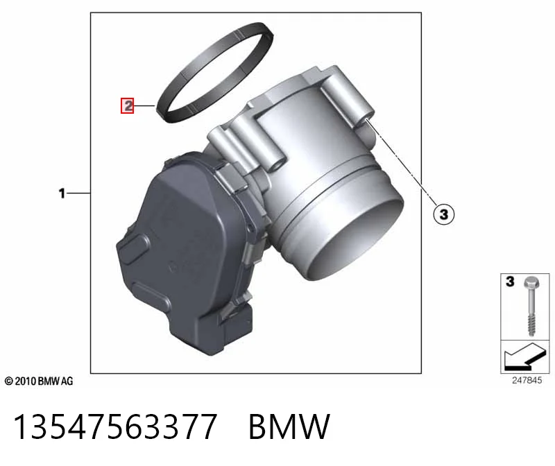 13547563377 BMW Прокладка дросельної заслінки