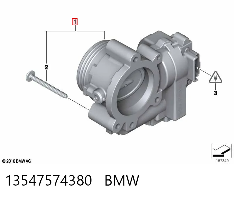 13547574380 BMW Дросільна заслінка в зборі