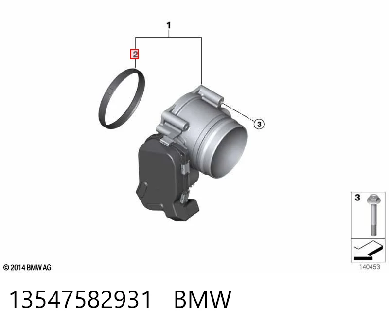 Прокладка дросельної заслінки BMW X5 позашляховик (E70) (2007 - 2013) ціна, від 5.55 USD