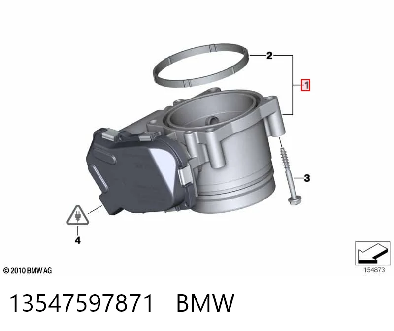 13547597871 BMW Дросільна заслінка в зборі