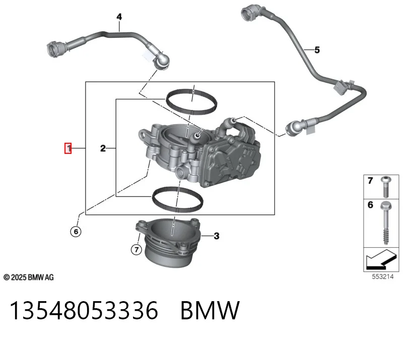 13548053336 BMW Дросільна заслінка в зборі
