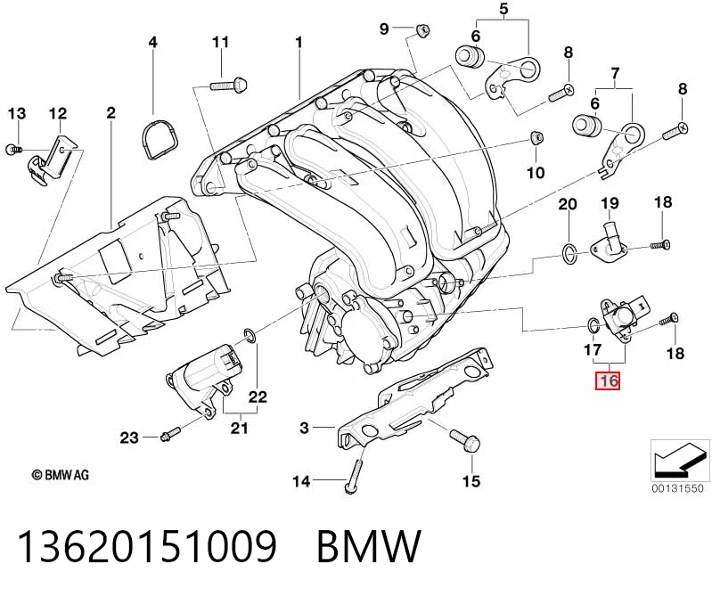 13620151009 BMW Датчик наддува