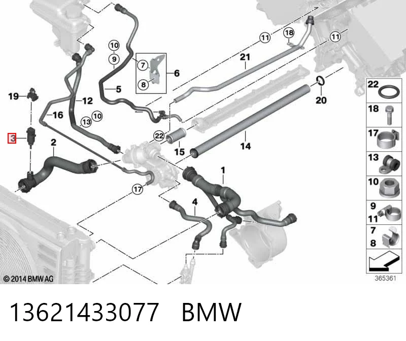 13621433077 BMW Покажчик температури охолоджуючої рідини