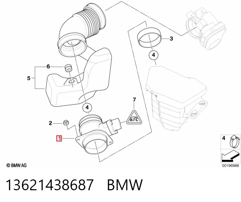 13621438687 BMW Датчик витрати повітря