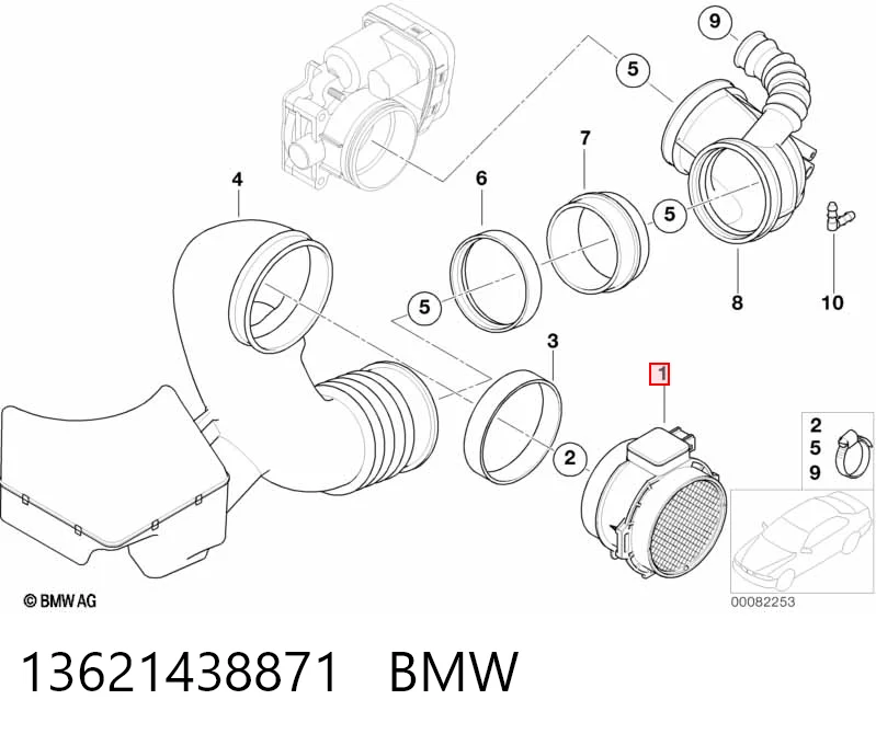 13621438871 BMW Датчик витрати повітря