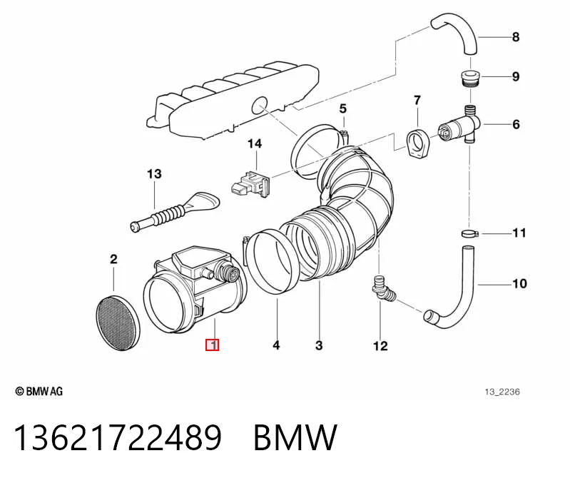 13621722489 BMW Датчик витрати повітря