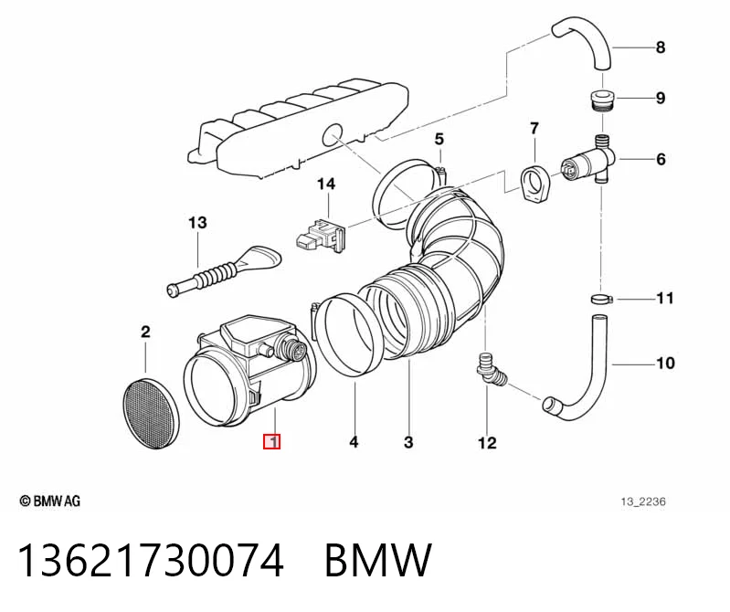 13621730074 BMW Датчик витрати повітря
