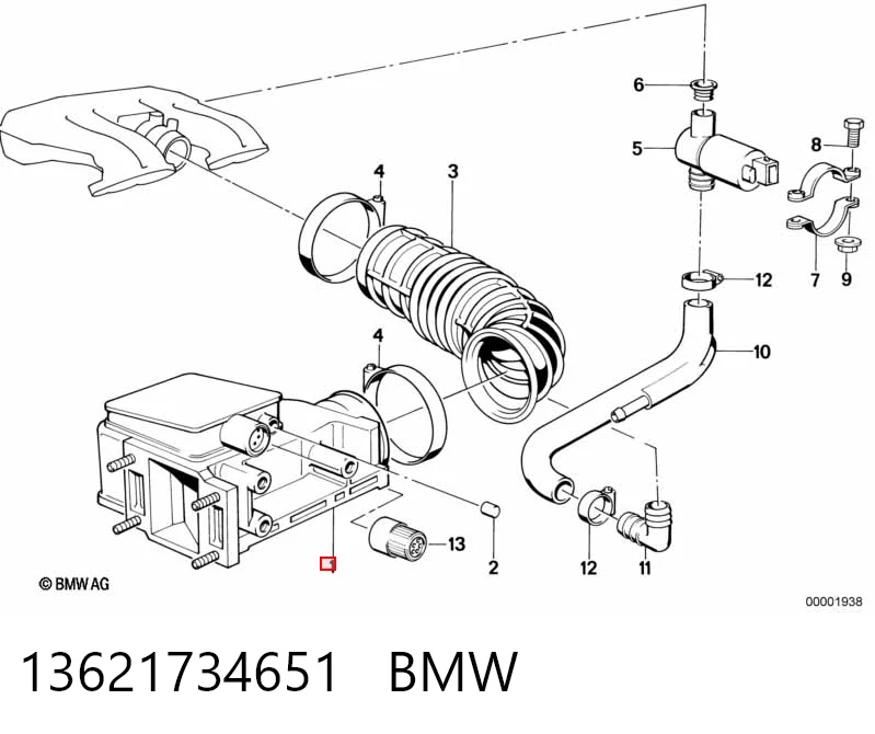 Датчик масової витрати повітря BMW 3 седан (E30) (1982 - 1992) ціна, від 27.64 USD