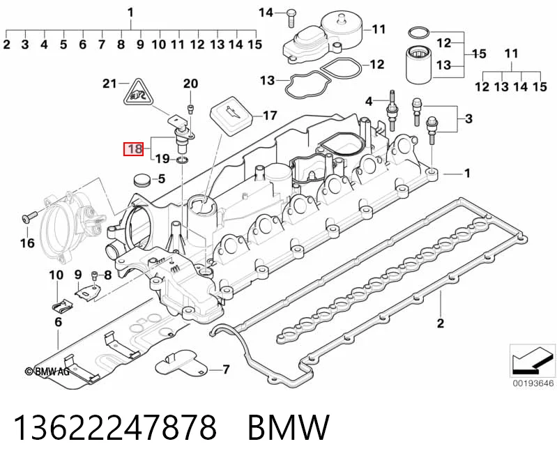13622247878 BMW Датчик розподільного вала
