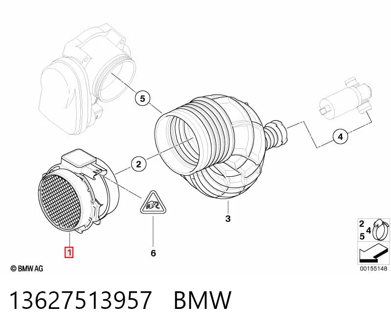 13627513957 BMW Датчик витрати повітря