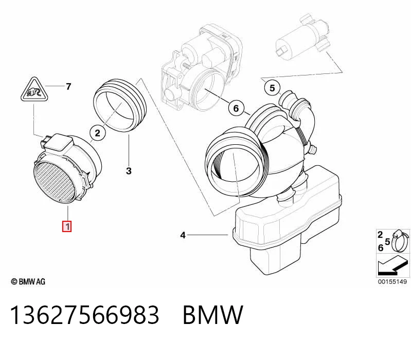 13627566983 BMW Датчик витрати повітря