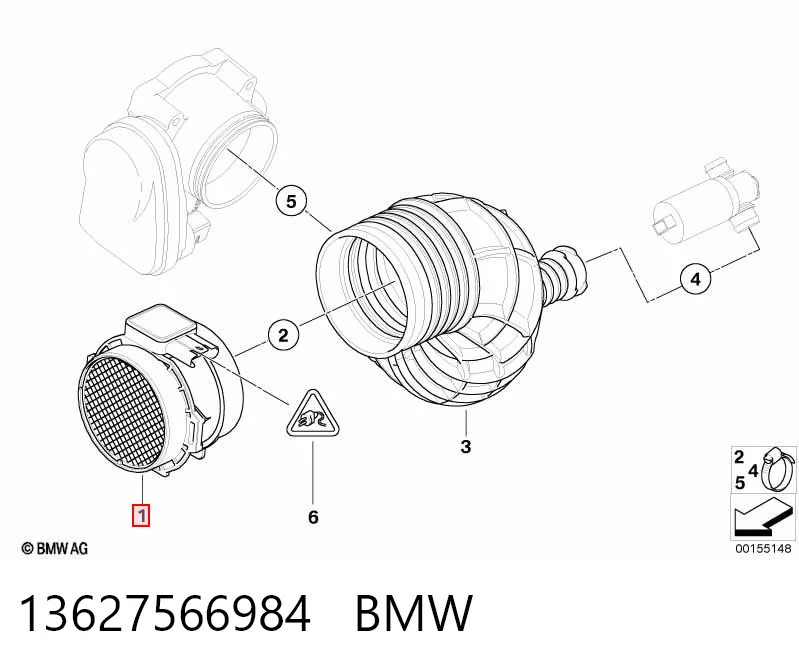 13627566984 BMW Датчик витрати повітря