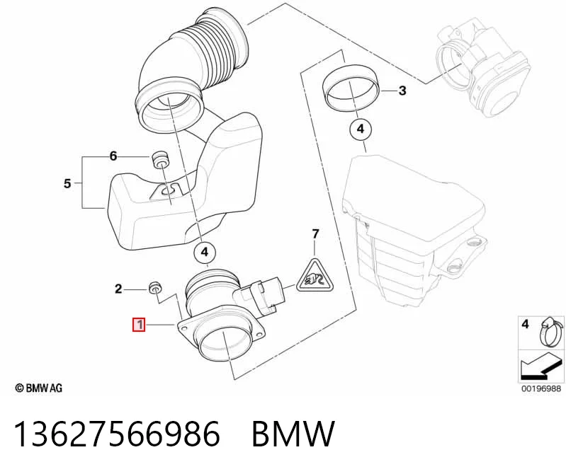 13627566986 BMW Датчик витрати повітря