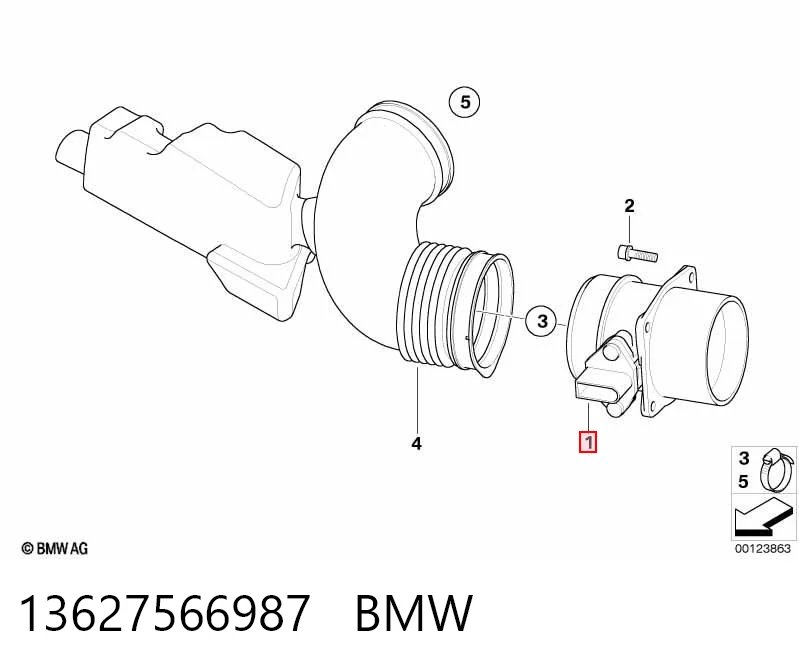 13627566987 BMW Датчик витрати повітря