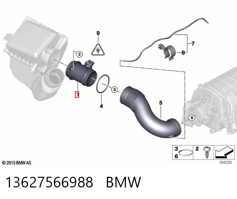 13627566988 BMW Датчик витрати повітря