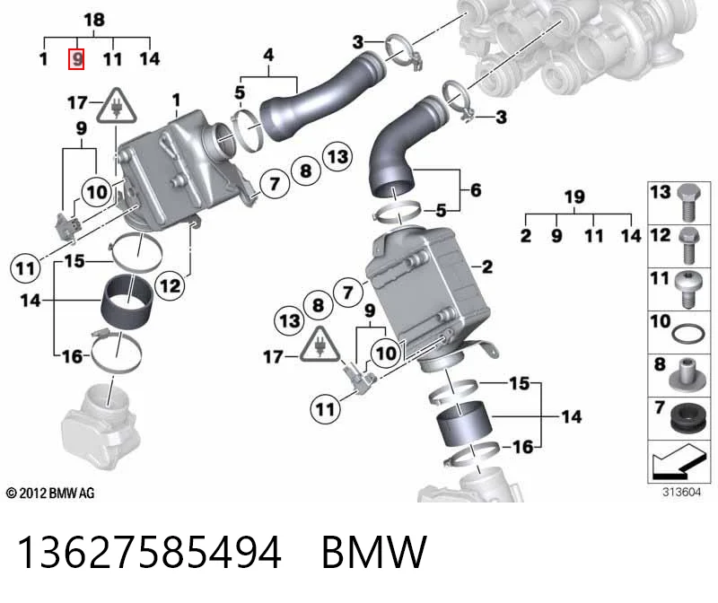 13627585494 BMW Датчик наддува