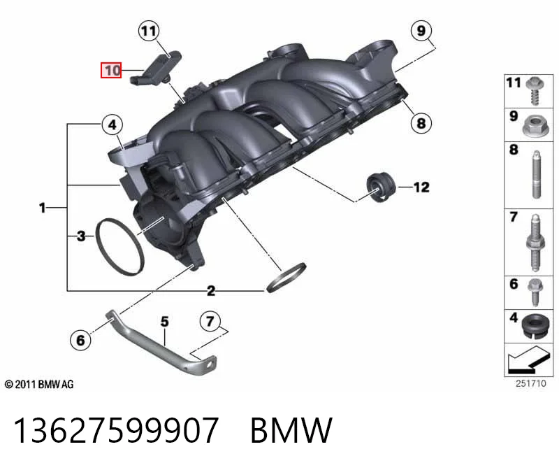 13627599907 BMW Датчик наддува