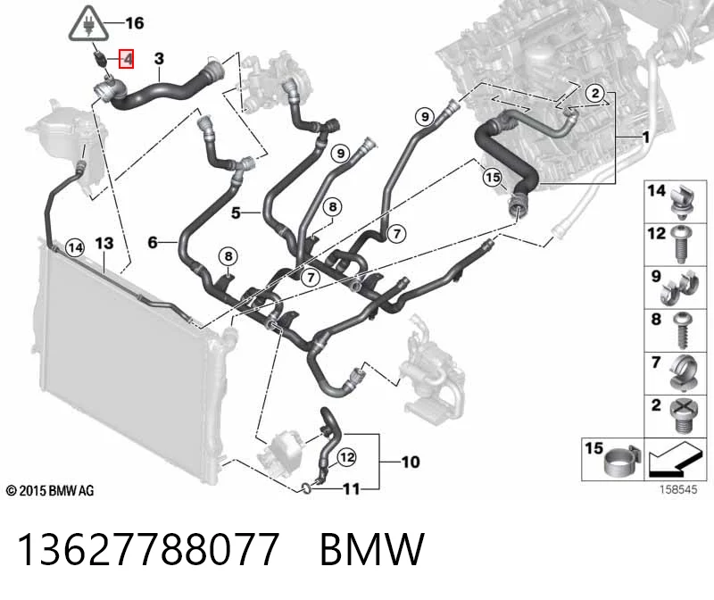 13627788077 BMW Покажчик температури охолоджуючої рідини