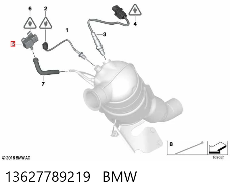 13627789219 BMW Датчик тиску вихлопних газів