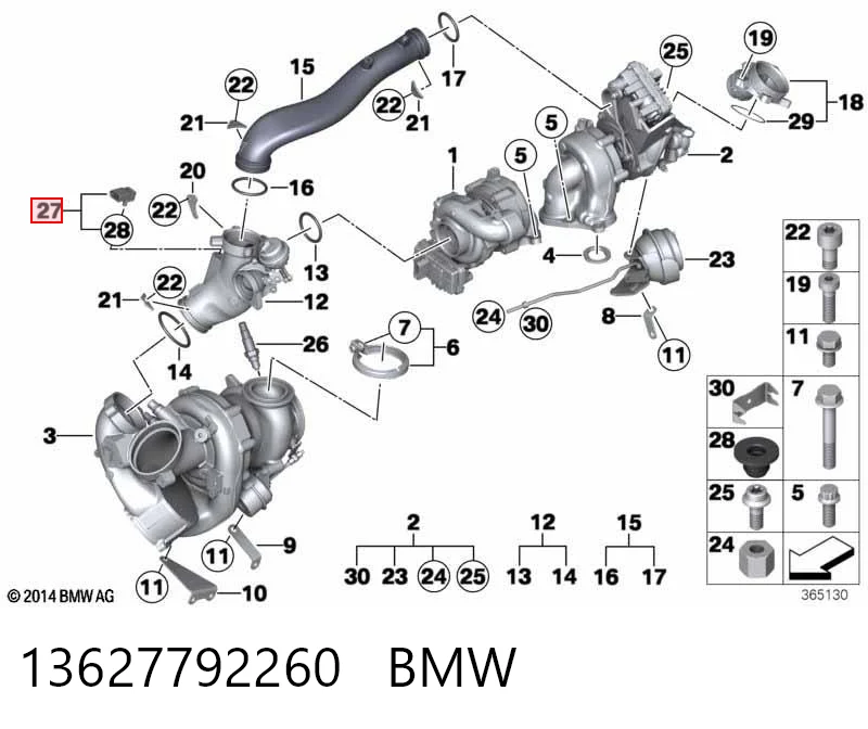 13627792260 BMW Датчик наддува