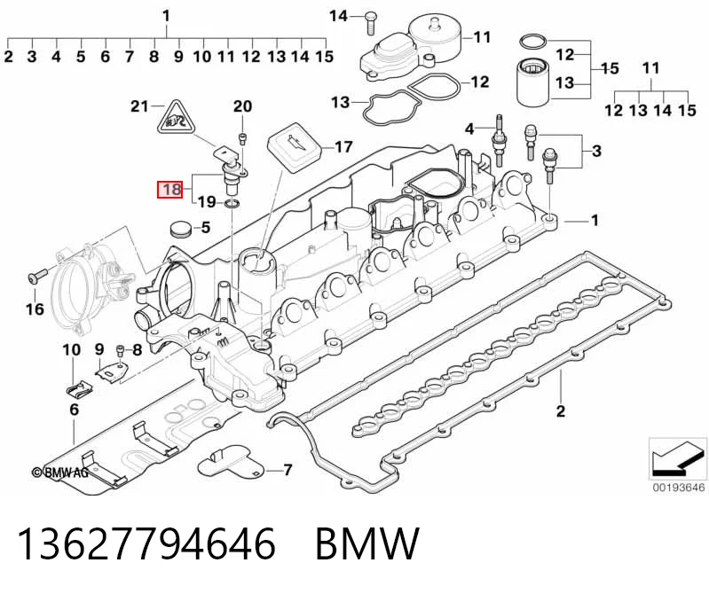 13627794646 BMW Датчик розподільного вала
