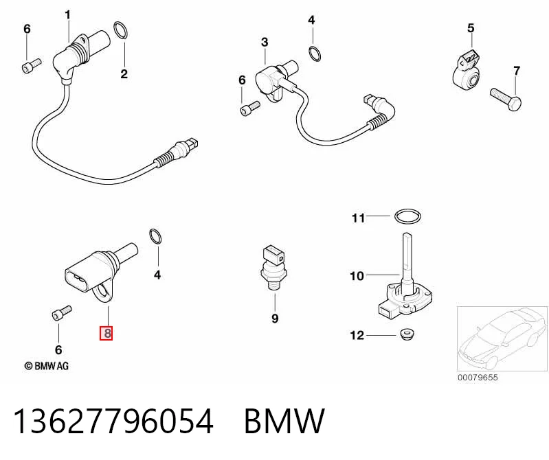 13627796054 BMW Датчик розподільного вала