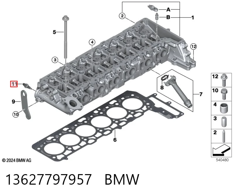 13627797957 BMW Покажчик температури охолоджуючої рідини