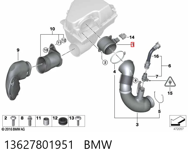 13627801951 BMW Датчик витрати повітря