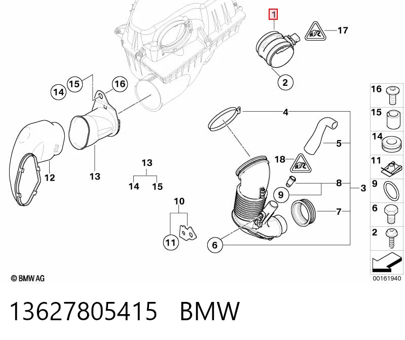 13627805415 BMW Датчик витрати повітря