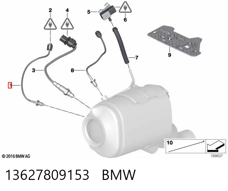 13627809153 BMW Датчик температури відпрацьованих газів (ВГ), до каталізатора
