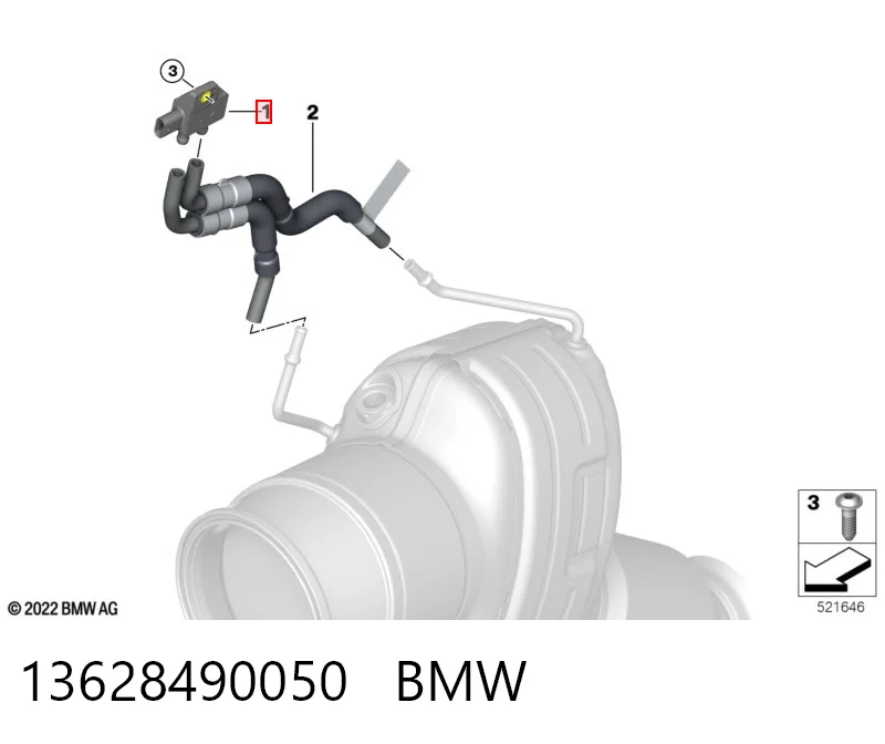 13628490050 BMW Датчик тиску вихлопних газів