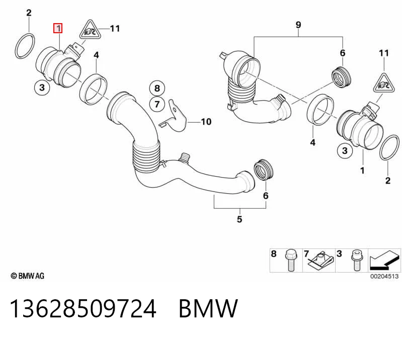 13628509724 BMW Датчик витрати повітря
