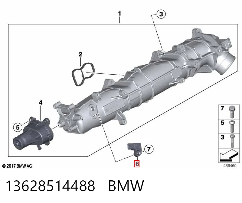 13628514488 BMW Датчик тиску наддуву турбіни
