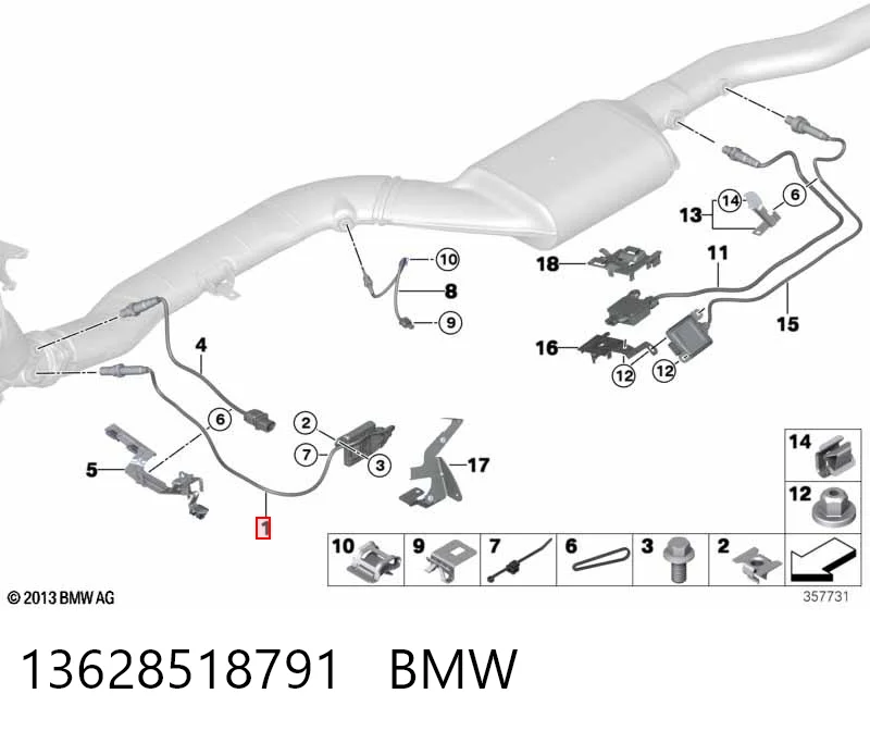 13628518791 BMW Датчик оксидів азоту NOX, передній