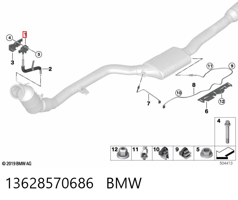 13628570686 BMW Датчик тиску вихлопних газів