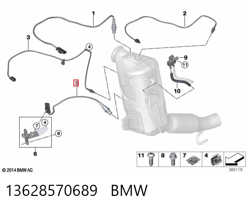 13628570689 BMW Лямбда зонд після каталізатора