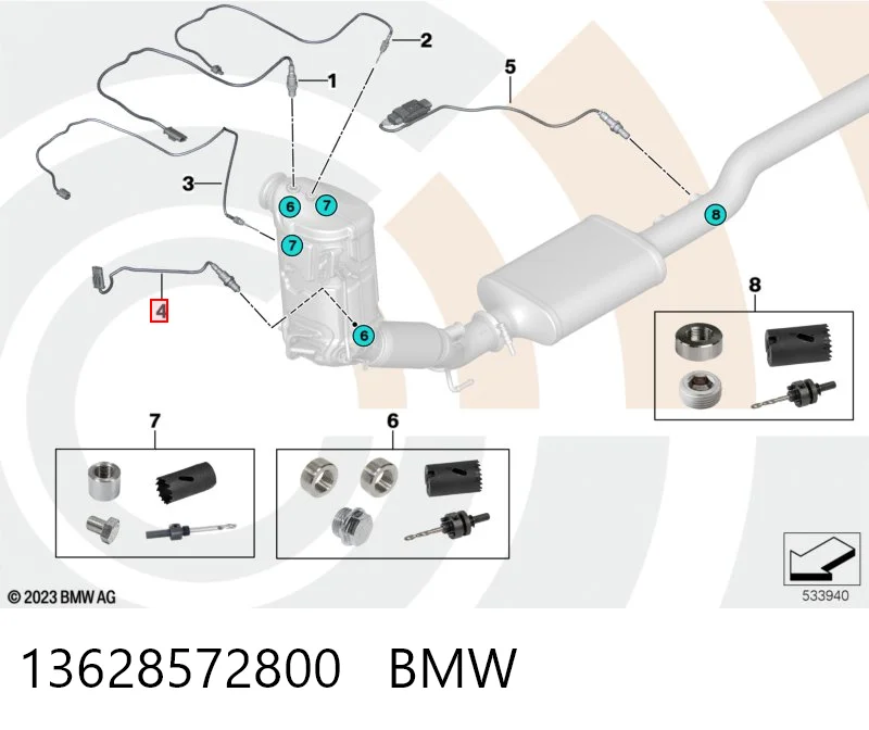 13628572800 BMW Лямбдазонд, датчик кисню до каталізатора