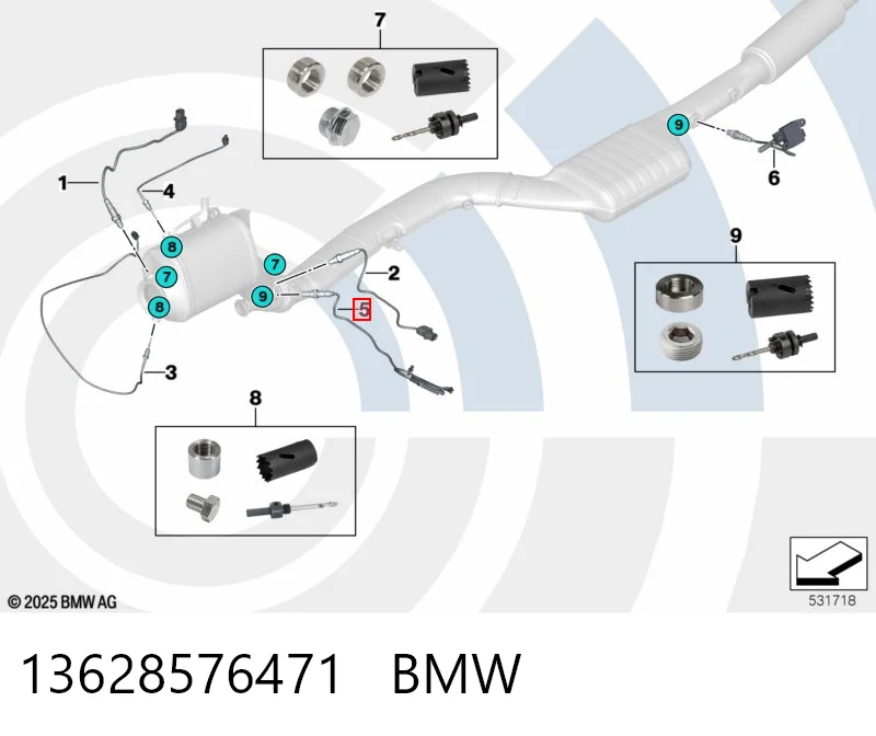13628576471 BMW Датчик оксидів азоту NOX, передній