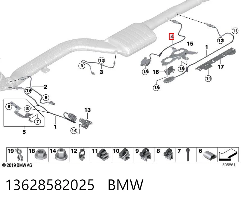 13628582025 BMW Датчик оксидів азоту NOX