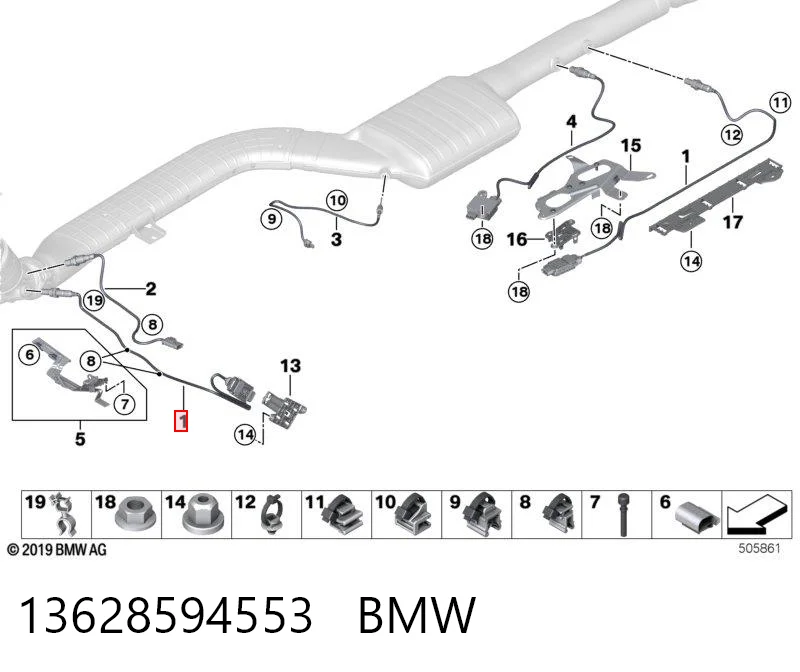 13628594553 BMW Датчик оксидів азоту NOX
