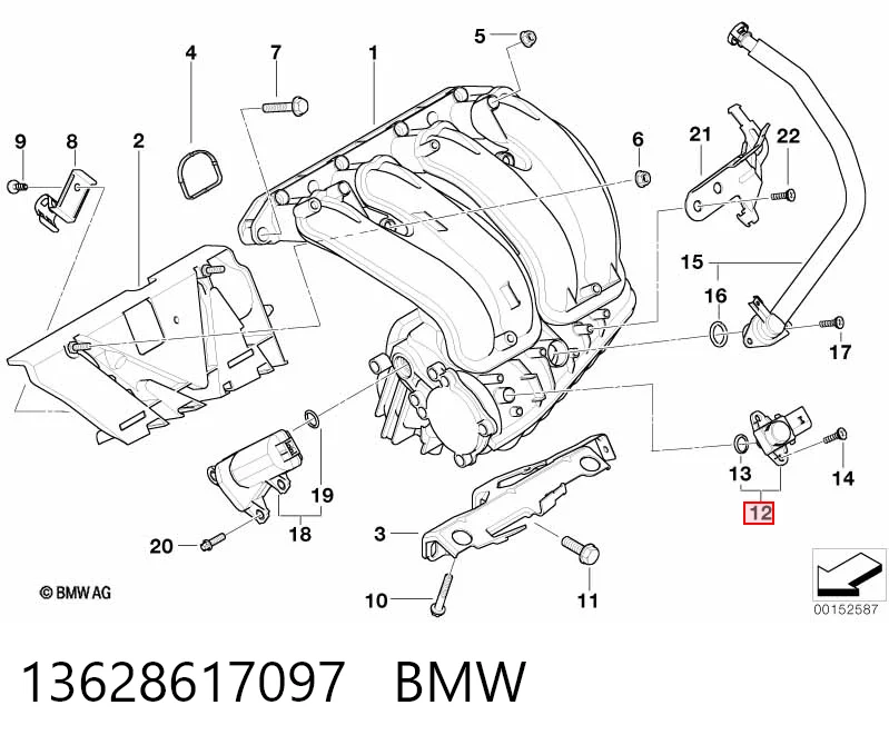 13628617097 BMW Датчик наддува