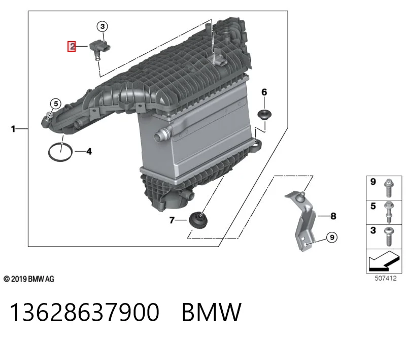 13628637900 BMW Датчик наддува