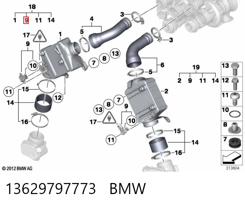 13629797773 BMW Датчик наддува