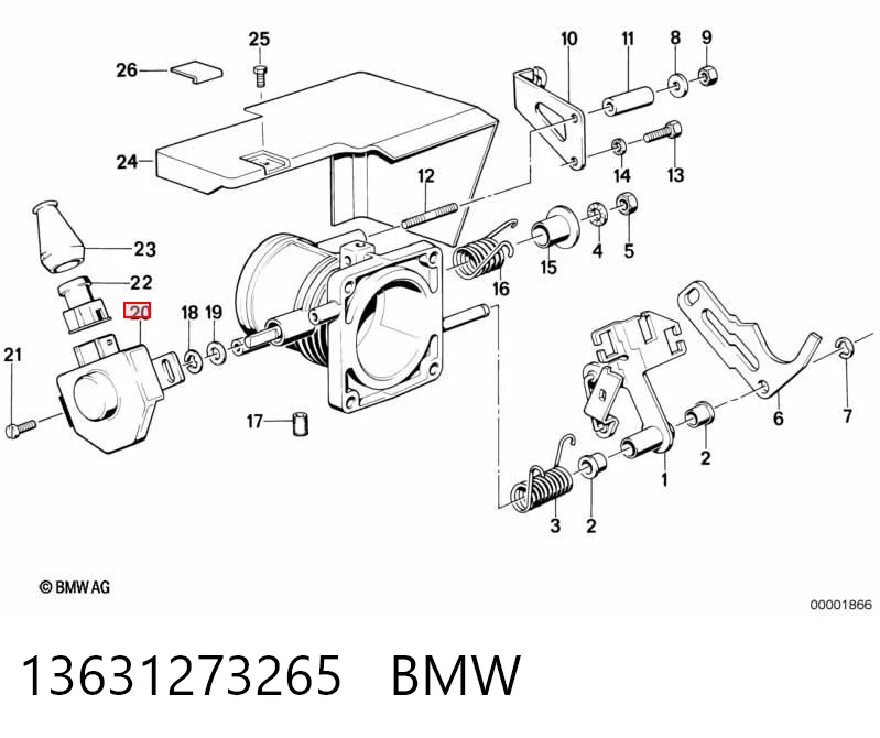Датчик положення дросельної заслінки Fiat/Alfa/Lancia 7706577