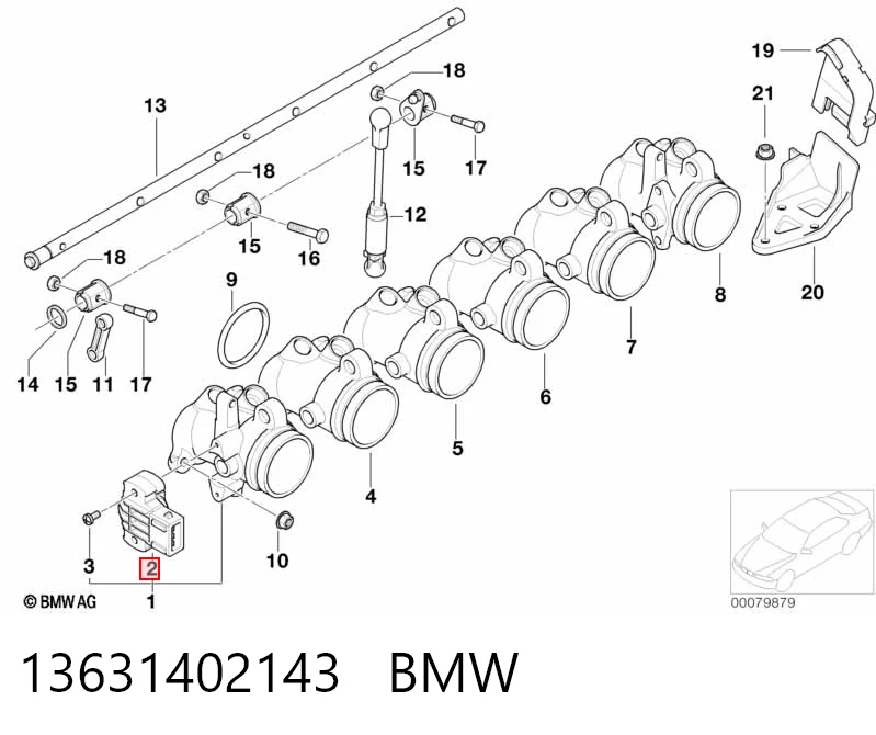 13631402143 BMW Датчик положення дросельної заслінки (потенціометр)