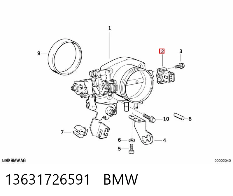 13631726591 BMW Датчик положення дросельної заслінки (потенціометр)