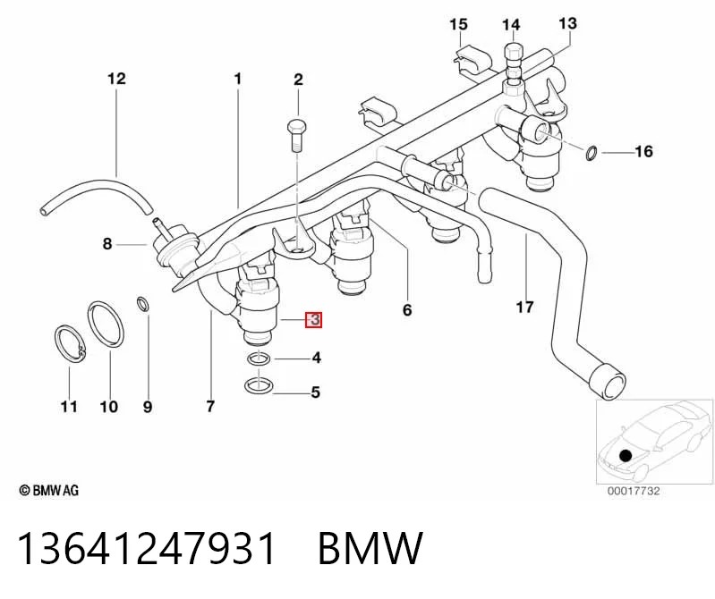 13641247931 BMW Форсунка вприску палива